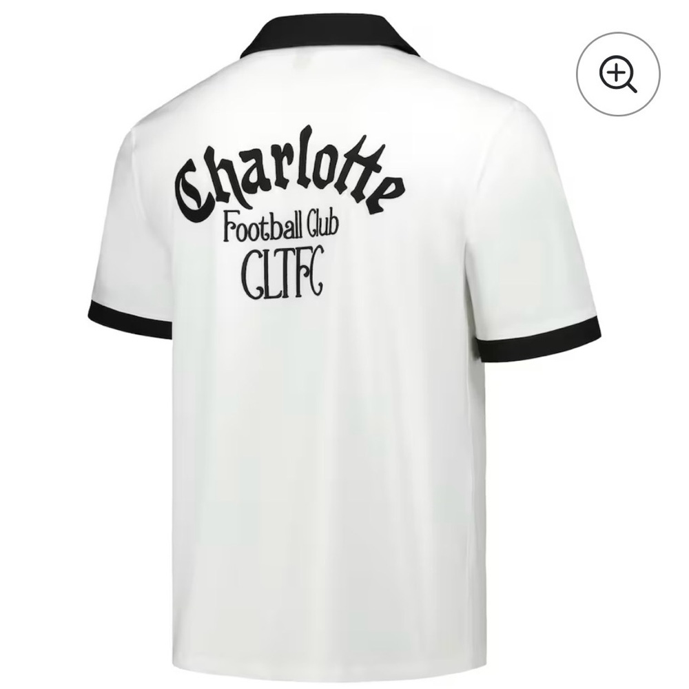 Men's The Wild Collective  White Charlotte FC Bowler Button-Up Shirt - Picture 3 of 8
